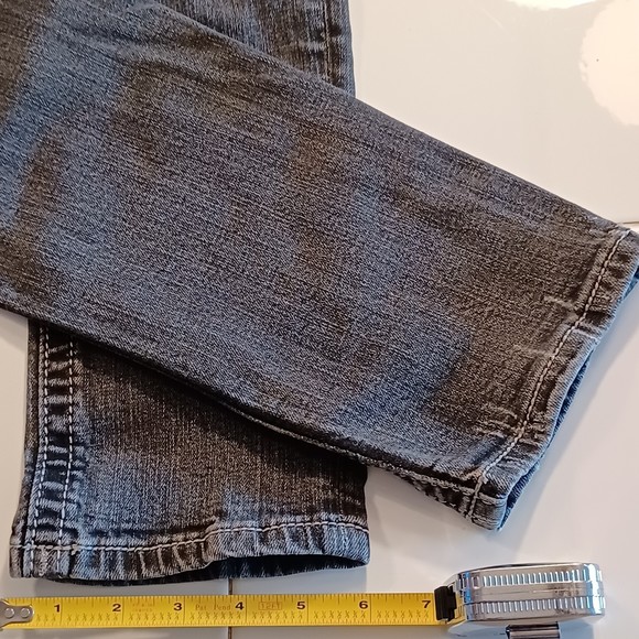 Miss Me Jeans Size 29 Faded Black Low-Rise 30Wx30L Skinny, Bedazzled, Distressed - Picture 5 of 14
